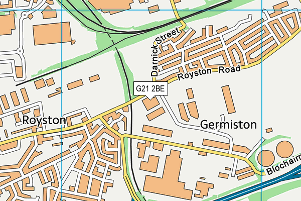 G21 2BE map - OS VectorMap District (Ordnance Survey)