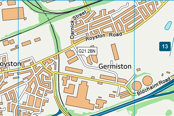 G21 2BN map - OS VectorMap District (Ordnance Survey)