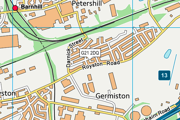 G21 2DQ map - OS VectorMap District (Ordnance Survey)