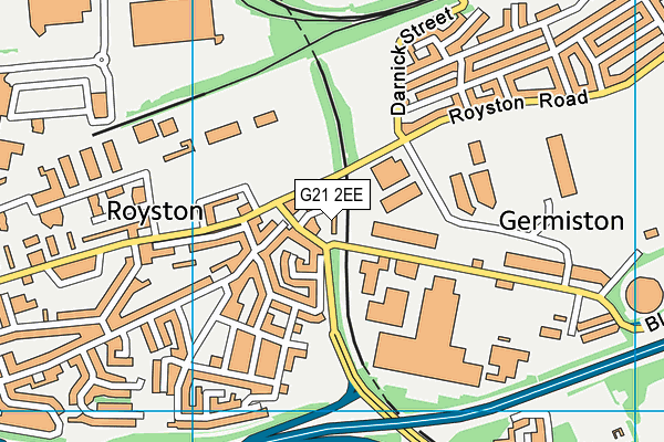 G21 2EE map - OS VectorMap District (Ordnance Survey)