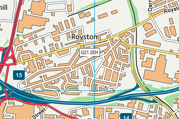 G21 2EH map - OS VectorMap District (Ordnance Survey)