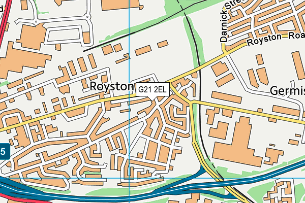 G21 2EL map - OS VectorMap District (Ordnance Survey)