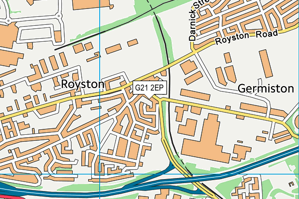 G21 2EP map - OS VectorMap District (Ordnance Survey)