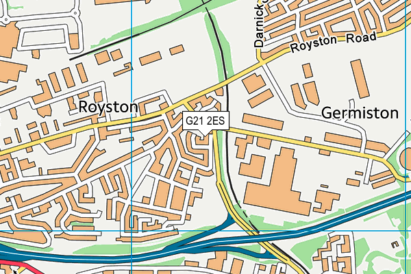 G21 2ES map - OS VectorMap District (Ordnance Survey)