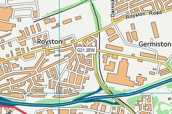 G21 2EW map - OS VectorMap District (Ordnance Survey)