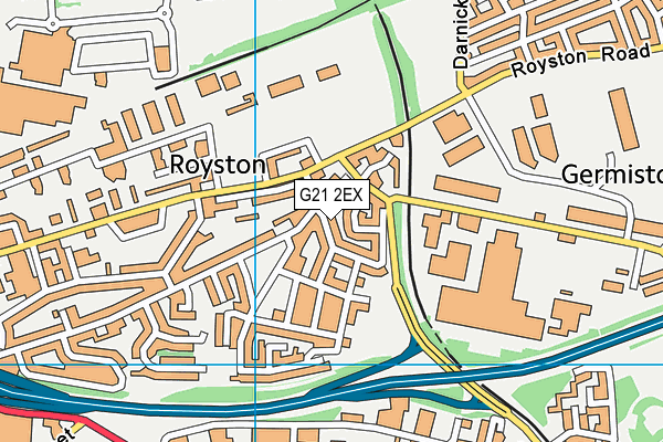 G21 2EX map - OS VectorMap District (Ordnance Survey)