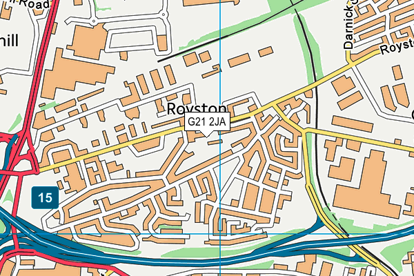 G21 2JA map - OS VectorMap District (Ordnance Survey)