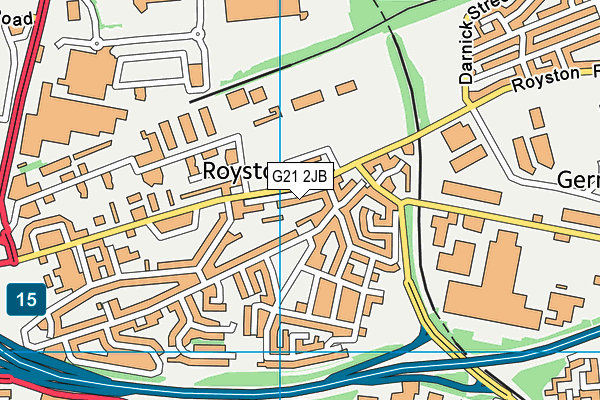 G21 2JB map - OS VectorMap District (Ordnance Survey)