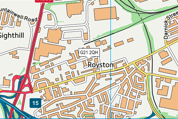G21 2QH map - OS VectorMap District (Ordnance Survey)
