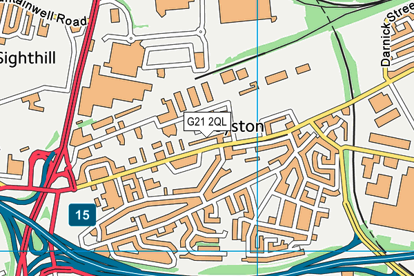 G21 2QL map - OS VectorMap District (Ordnance Survey)