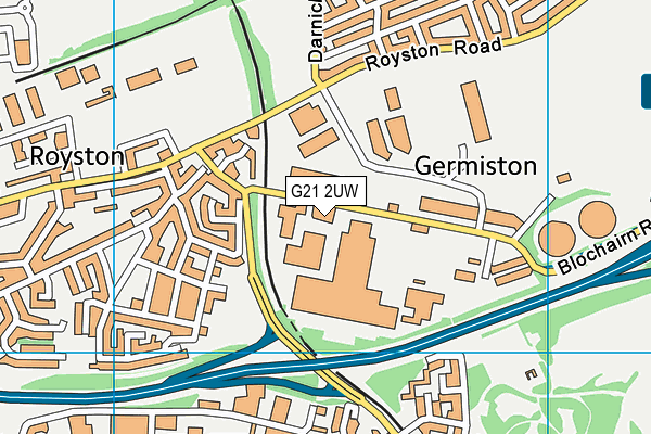G21 2UW map - OS VectorMap District (Ordnance Survey)
