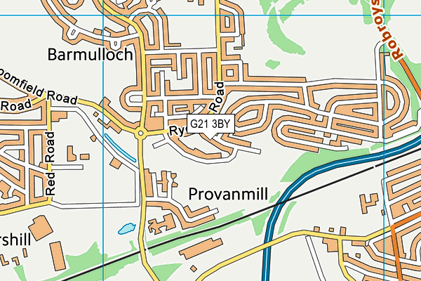 G21 3BY map - OS VectorMap District (Ordnance Survey)