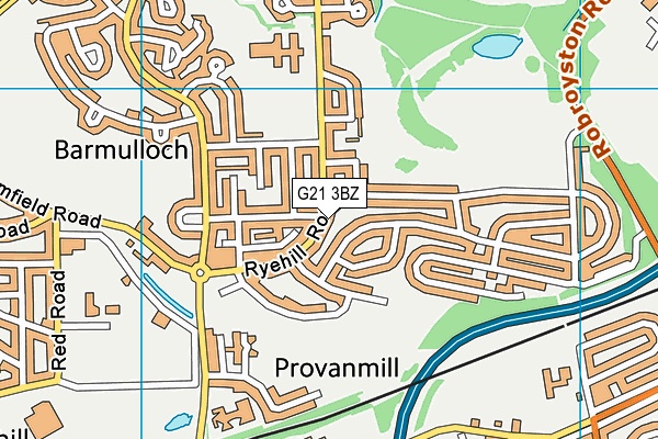 G21 3BZ map - OS VectorMap District (Ordnance Survey)
