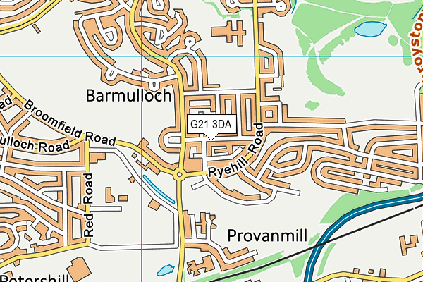 G21 3DA map - OS VectorMap District (Ordnance Survey)