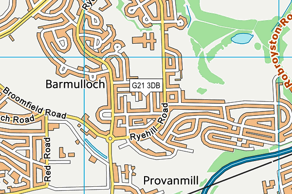 G21 3DB map - OS VectorMap District (Ordnance Survey)