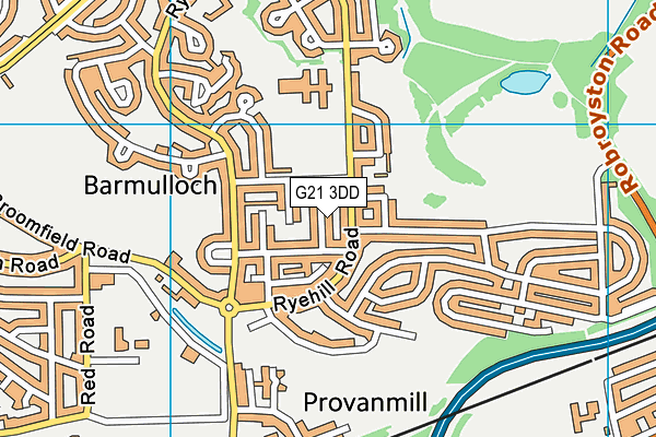 G21 3DD map - OS VectorMap District (Ordnance Survey)