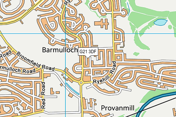 G21 3DF map - OS VectorMap District (Ordnance Survey)