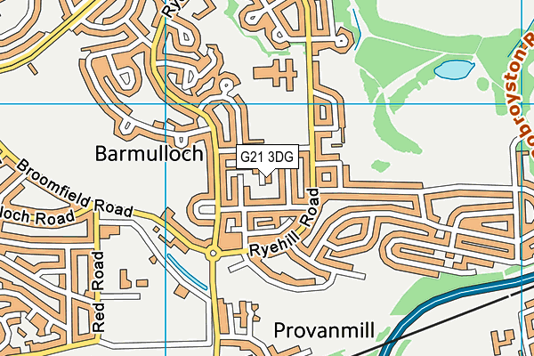 G21 3DG map - OS VectorMap District (Ordnance Survey)