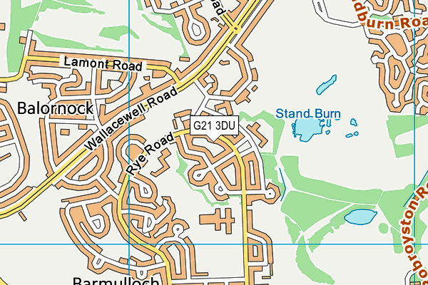 G21 3DU map - OS VectorMap District (Ordnance Survey)