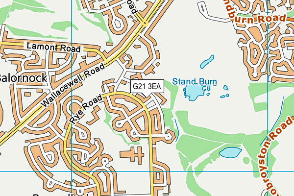 G21 3EA map - OS VectorMap District (Ordnance Survey)