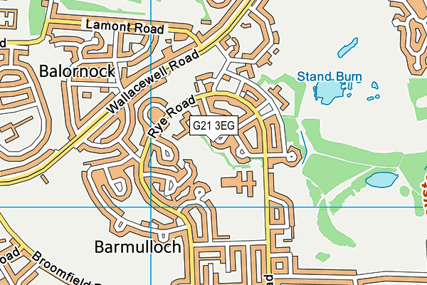 G21 3EG map - OS VectorMap District (Ordnance Survey)