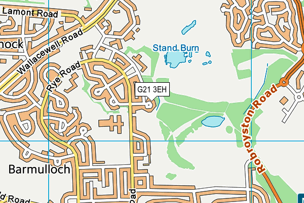 G21 3EH map - OS VectorMap District (Ordnance Survey)