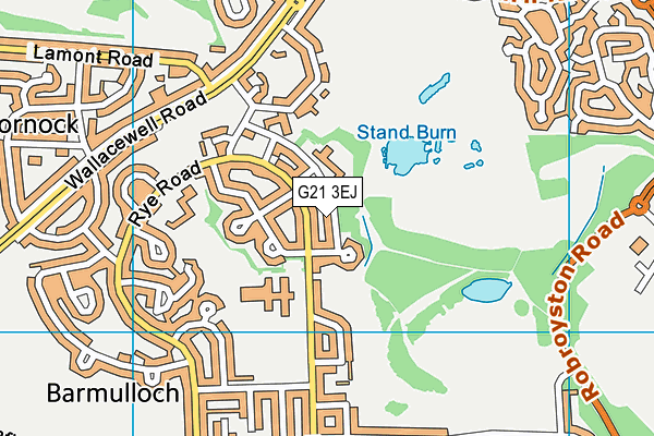 G21 3EJ map - OS VectorMap District (Ordnance Survey)