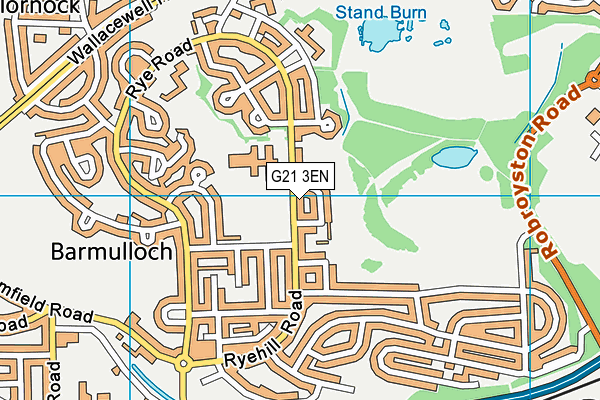 G21 3EN map - OS VectorMap District (Ordnance Survey)