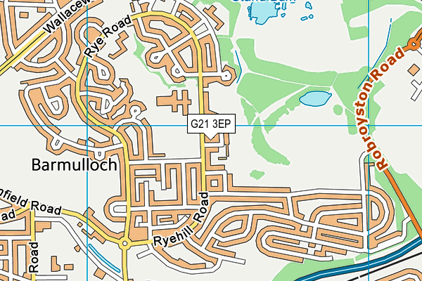 G21 3EP map - OS VectorMap District (Ordnance Survey)