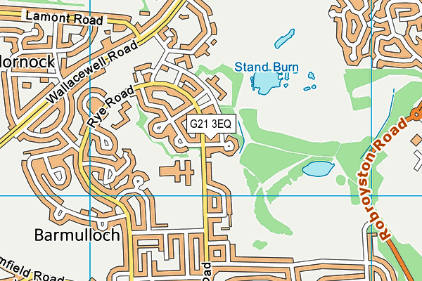 G21 3EQ map - OS VectorMap District (Ordnance Survey)