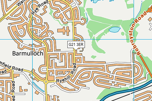 G21 3ER map - OS VectorMap District (Ordnance Survey)