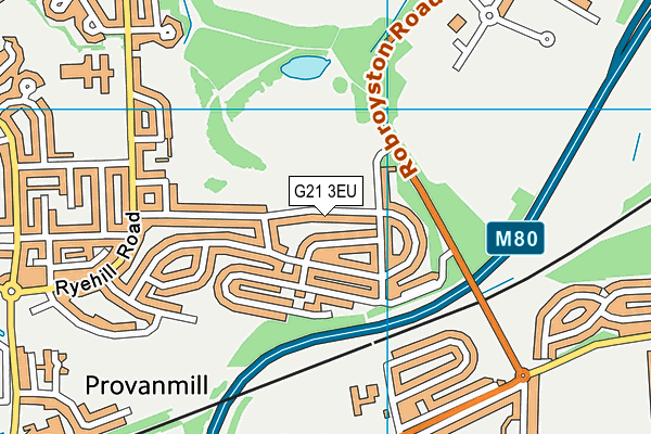 G21 3EU map - OS VectorMap District (Ordnance Survey)