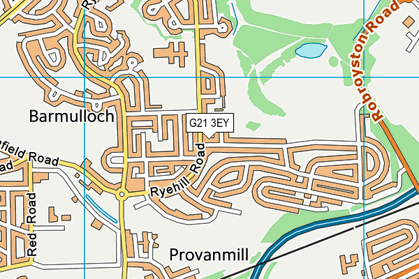 G21 3EY map - OS VectorMap District (Ordnance Survey)