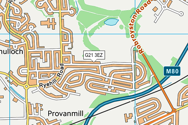 G21 3EZ map - OS VectorMap District (Ordnance Survey)
