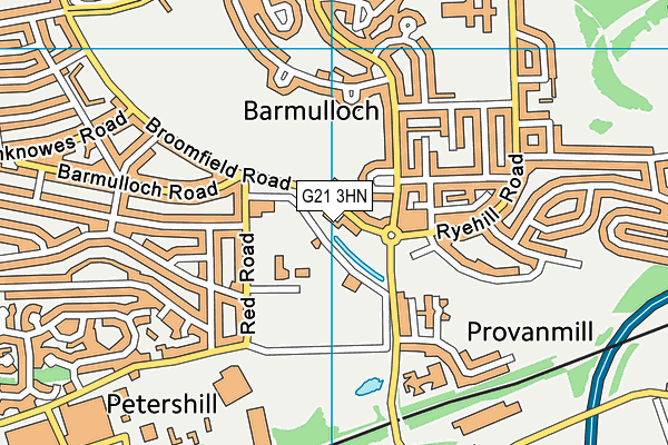 G21 3HN map - OS VectorMap District (Ordnance Survey)