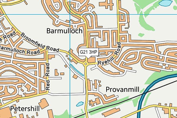 G21 3HP map - OS VectorMap District (Ordnance Survey)