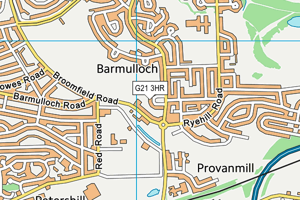 G21 3HR map - OS VectorMap District (Ordnance Survey)
