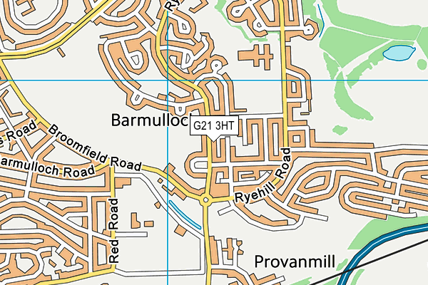 G21 3HT map - OS VectorMap District (Ordnance Survey)