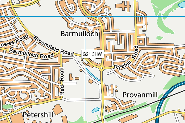 G21 3HW map - OS VectorMap District (Ordnance Survey)