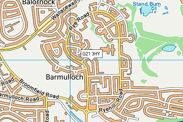 G21 3HY map - OS VectorMap District (Ordnance Survey)