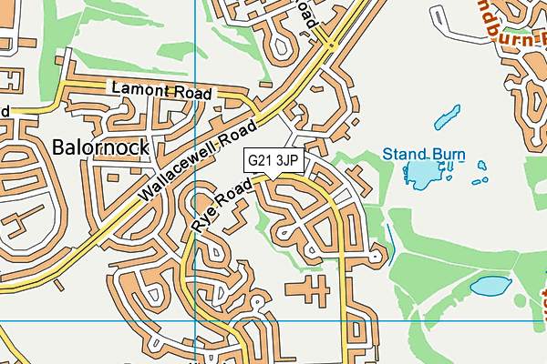 G21 3JP map - OS VectorMap District (Ordnance Survey)