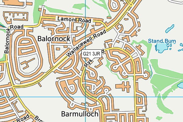 G21 3JR map - OS VectorMap District (Ordnance Survey)