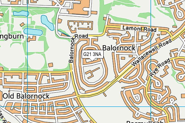 G21 3NA map - OS VectorMap District (Ordnance Survey)