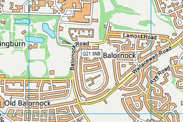 G21 3NB map - OS VectorMap District (Ordnance Survey)