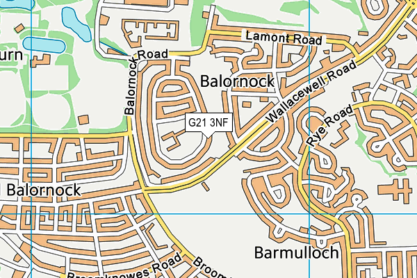 G21 3NF map - OS VectorMap District (Ordnance Survey)