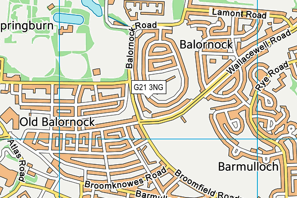 G21 3NG map - OS VectorMap District (Ordnance Survey)