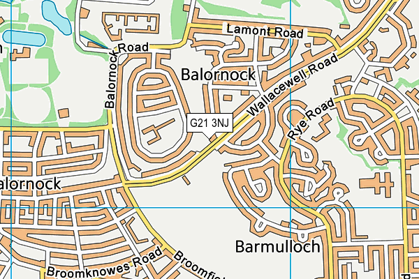 G21 3NJ map - OS VectorMap District (Ordnance Survey)