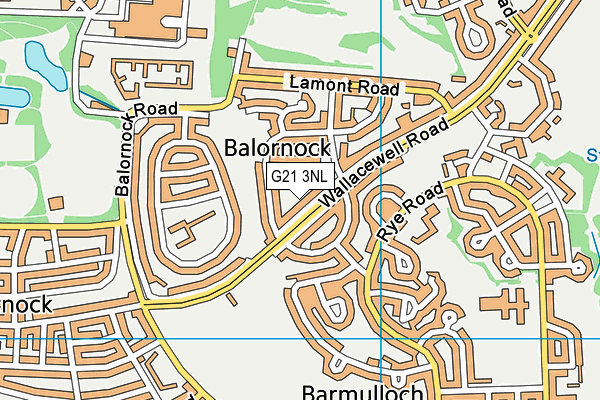 G21 3NL map - OS VectorMap District (Ordnance Survey)