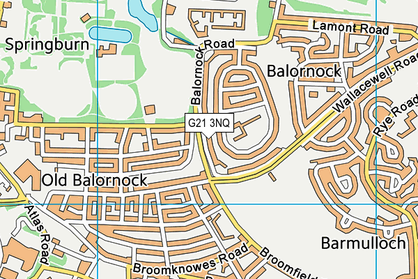 G21 3NQ map - OS VectorMap District (Ordnance Survey)