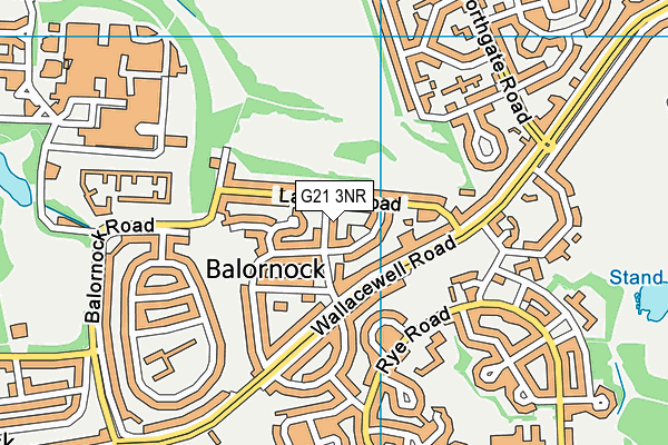 G21 3NR map - OS VectorMap District (Ordnance Survey)